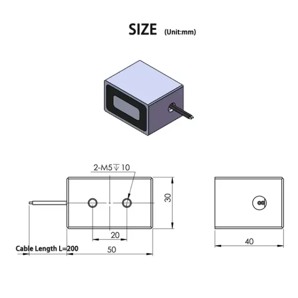 Square Sucker Solenoid 30Kg Lifting Electromagnet