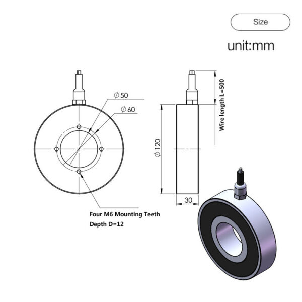 24v 36v DC Sucker Solenoid 250KG Mini Lifting Electromagnet - Image 4