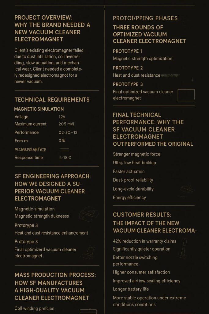 How SF Developed a High-Performance Vacuum Cleaner Electromagnet for a Global Home Appliance Brand