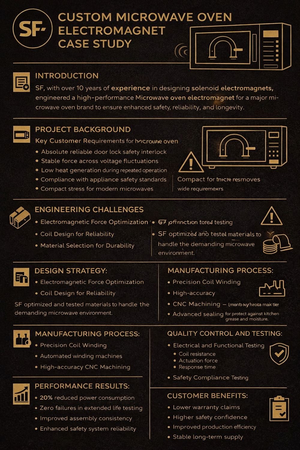 Custom Microwave Oven Electromagnet Solution