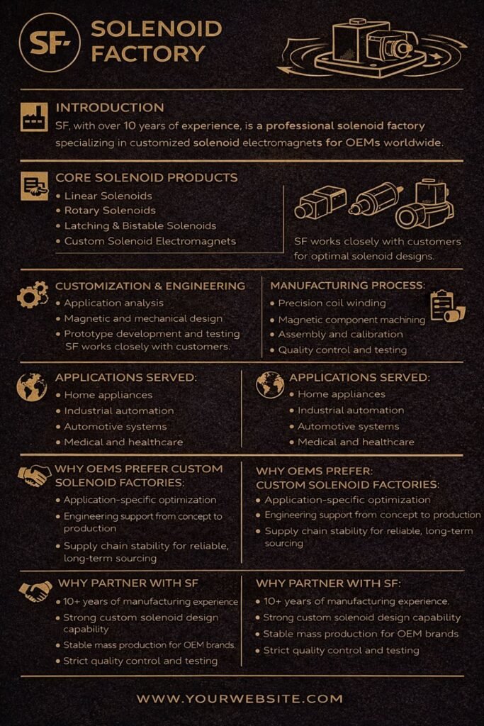 Guia da Fábrica de Solenoides: Como uma fábrica de solenoides profissional oferece suporte a aplicações industriais e de OEM modernas